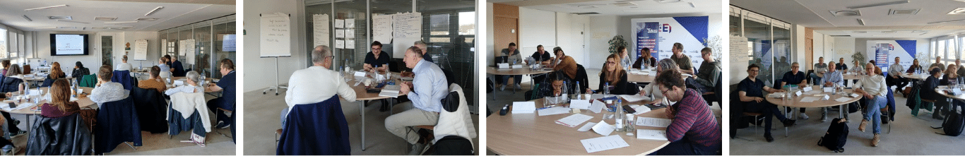 Participants à la formation PSSM Talpia de juin 2026 en Moselle lors d'ateliers collaboratifs et d'échanges autour de la santé mentale au travail.